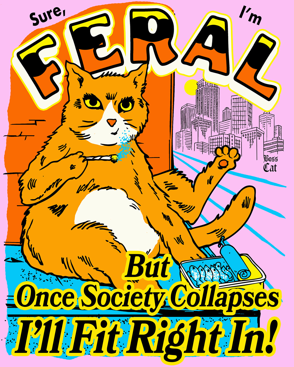 Feral And Free Sticker