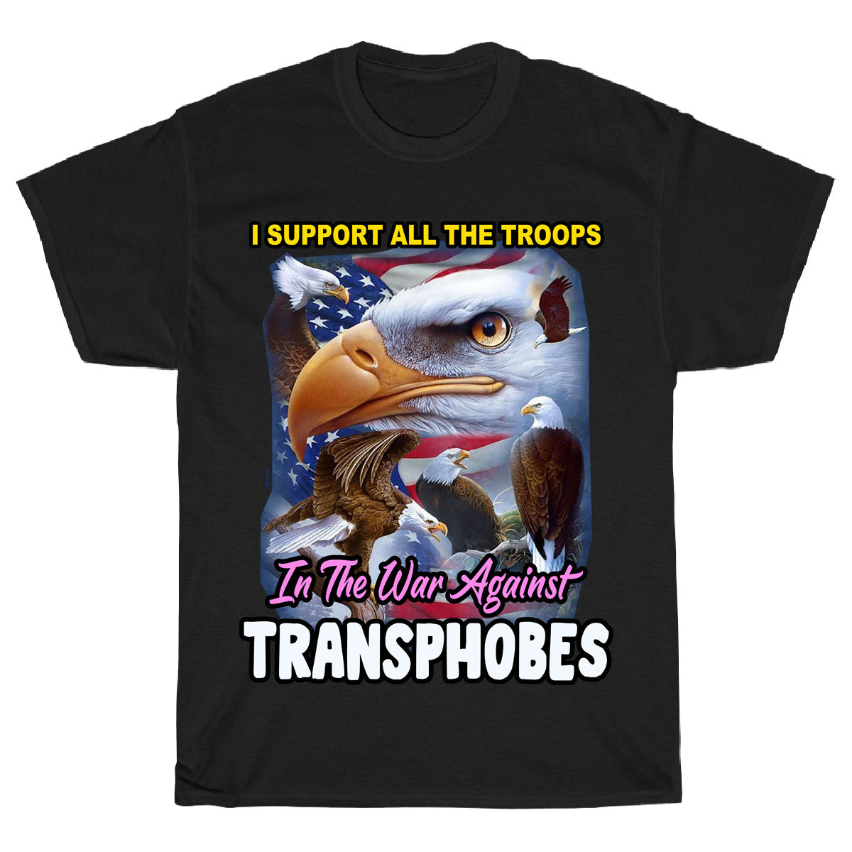 Support the Troops Black Tee
