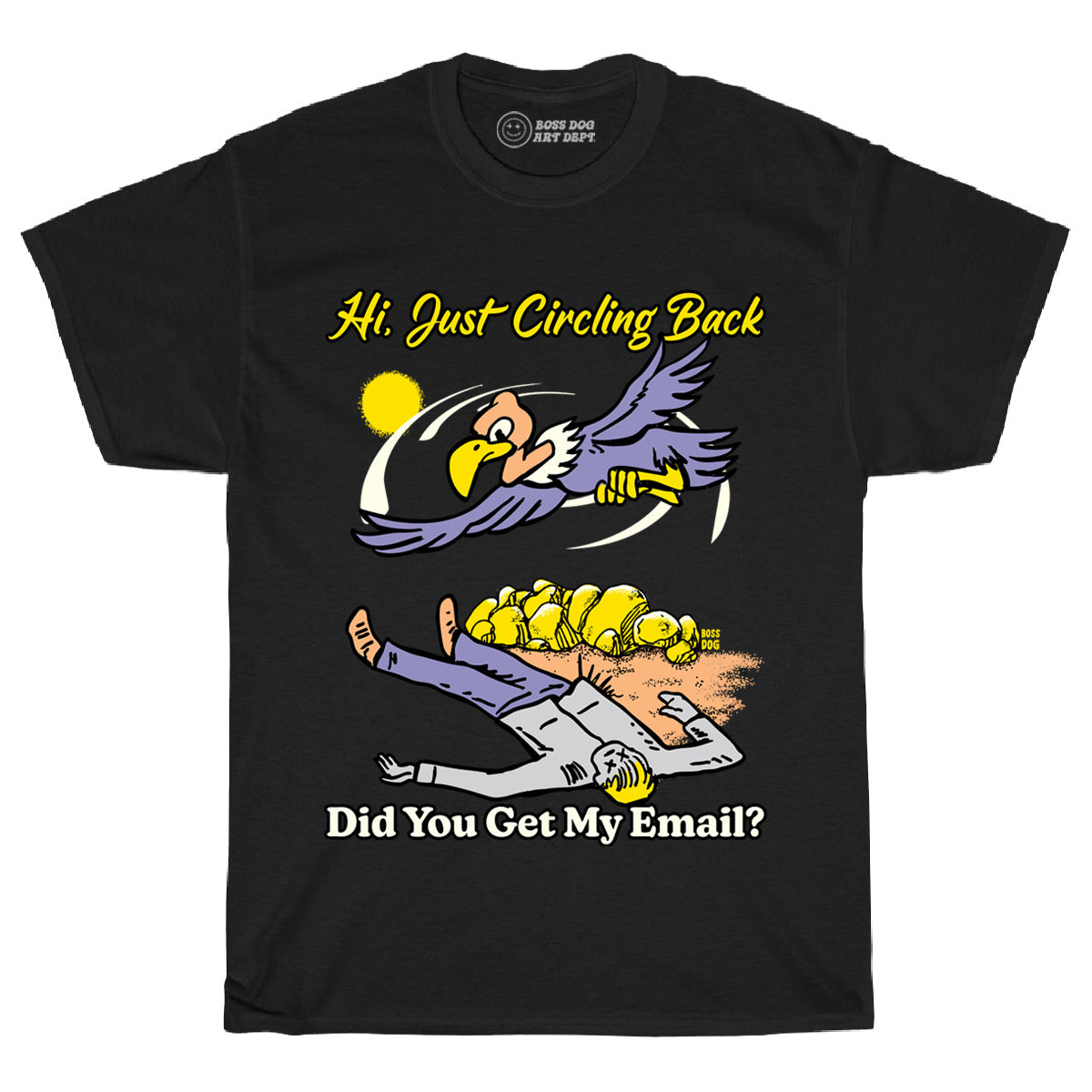 Circling Back Black Tee