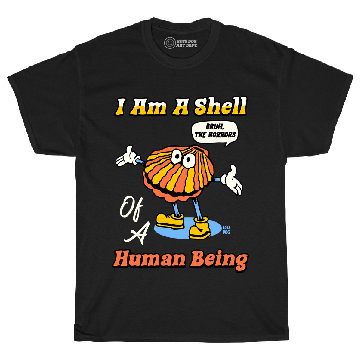 I Am A Shell Black Tee