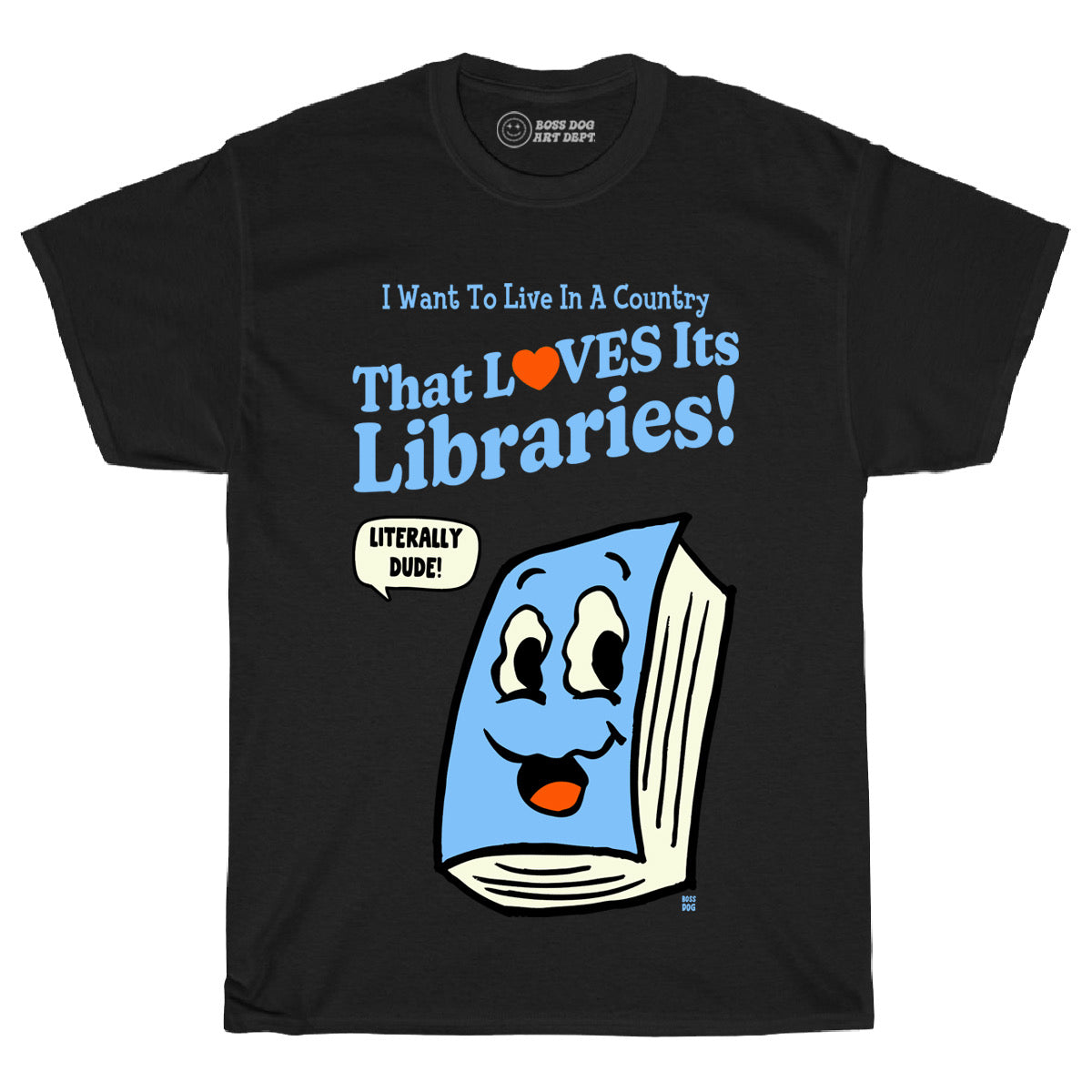 Literally Dude Black Tee