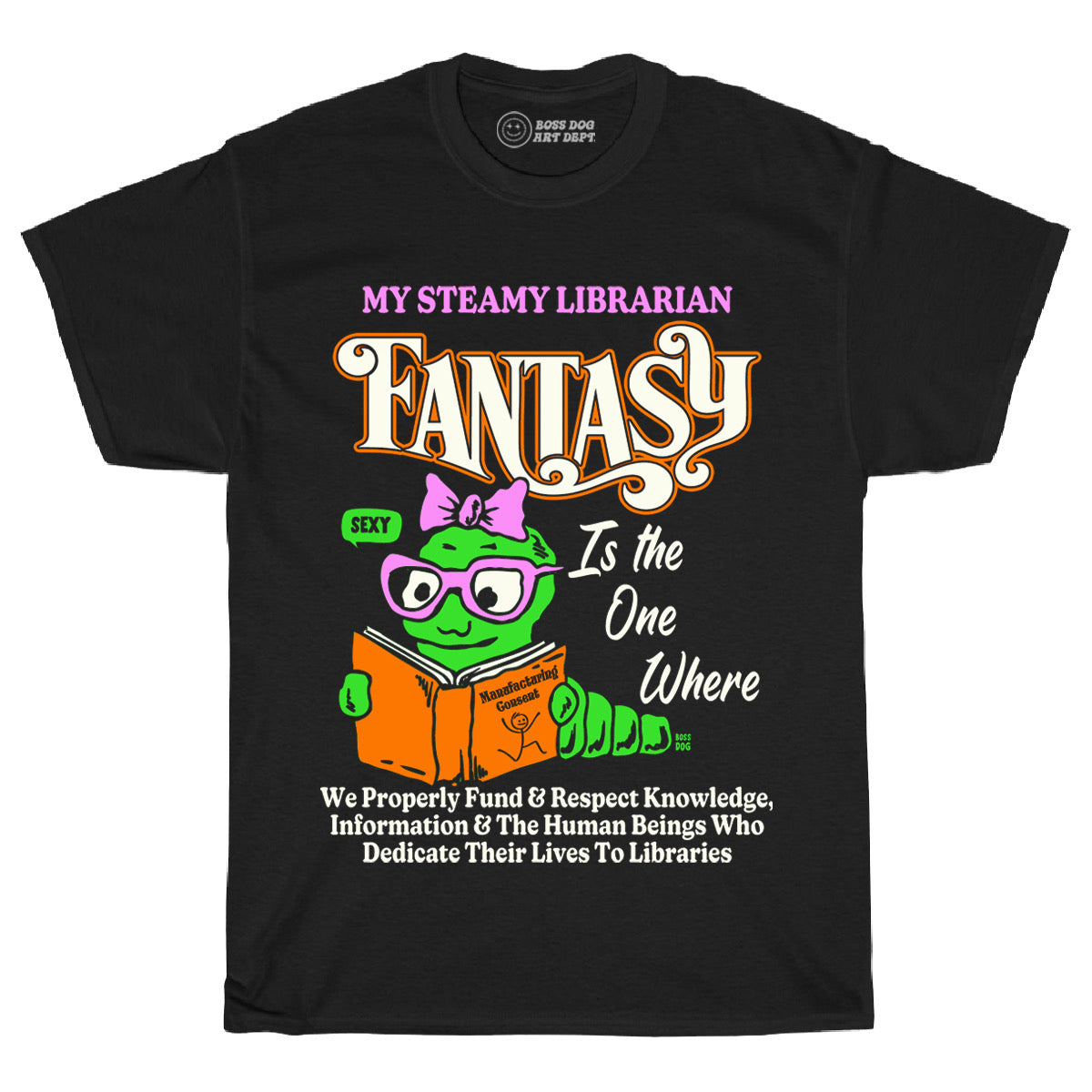 Librarian Fantasy Black Tee