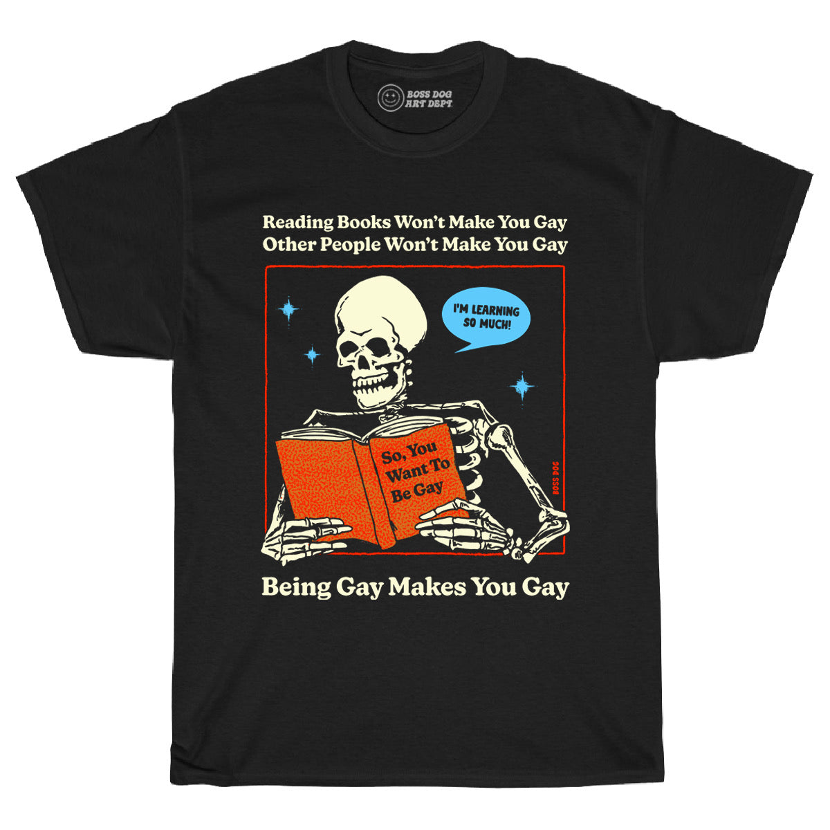 Reading Books Black Tee