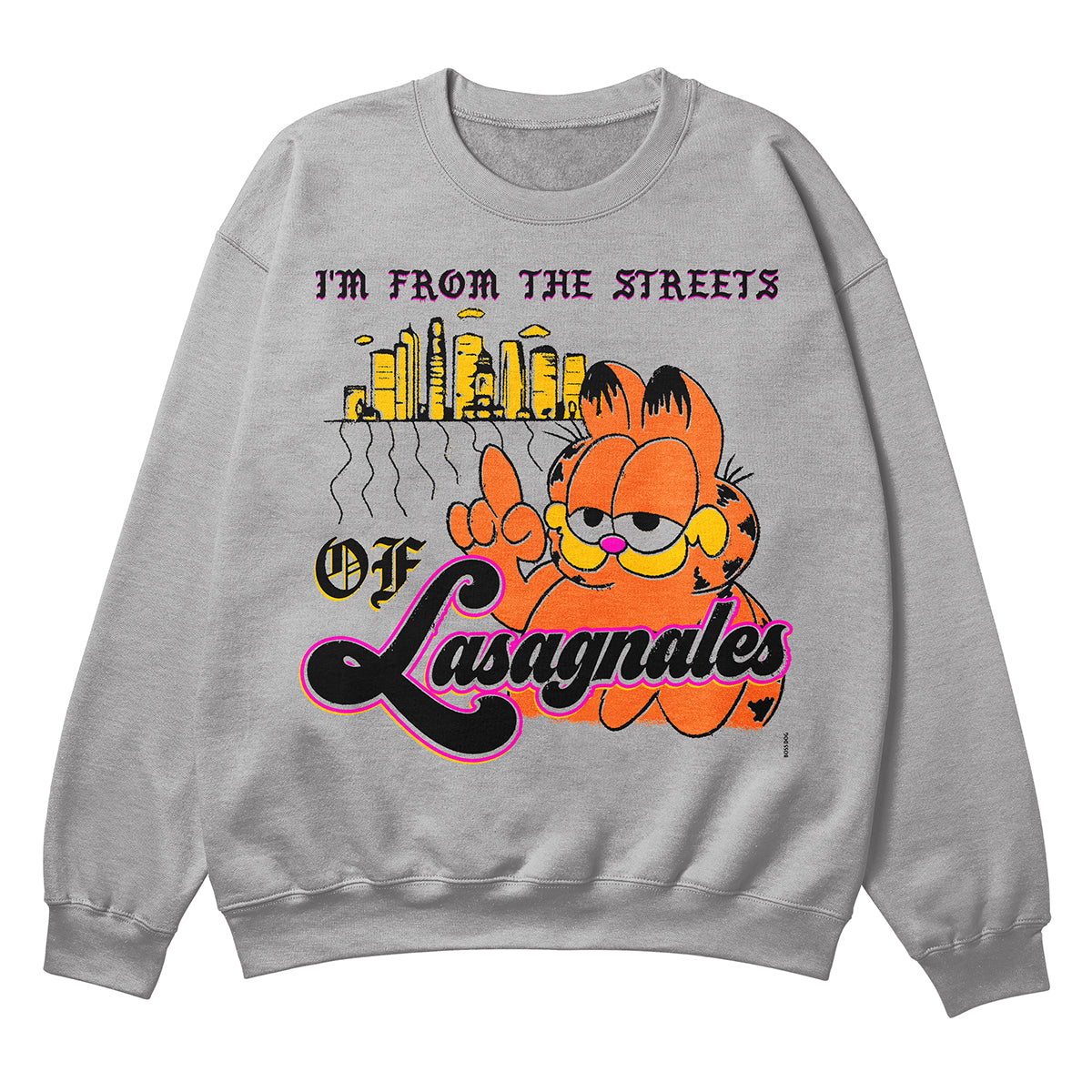 Streets of Lasagnales Grey Crewneck