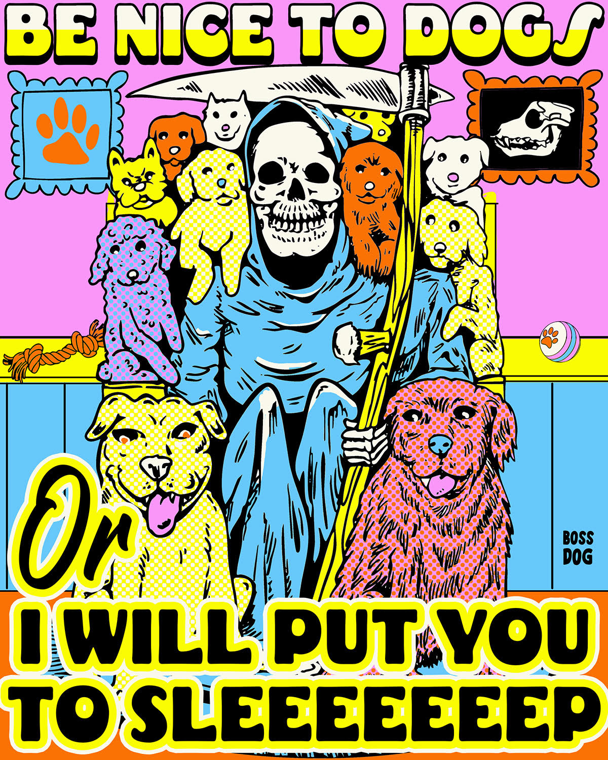 Be Nice To Dogs Print