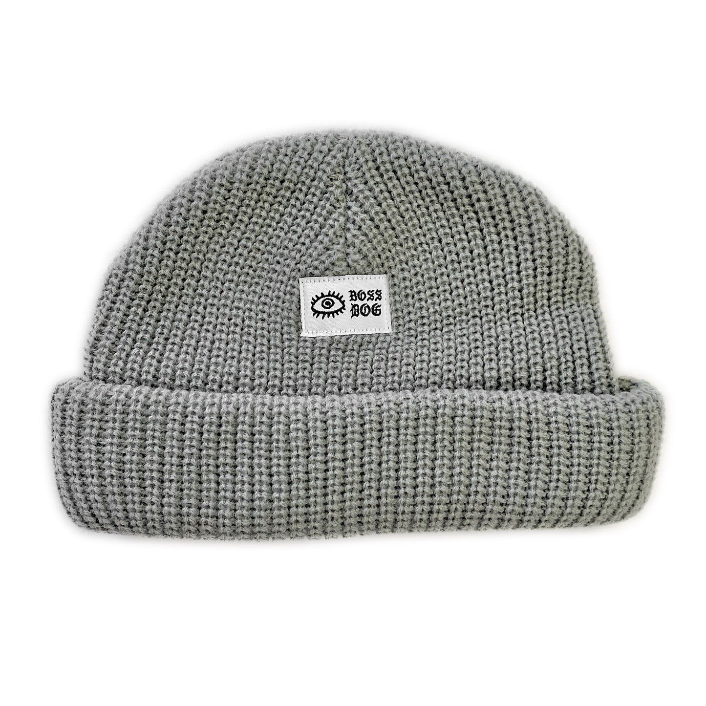 Grey Double Roll Beanie