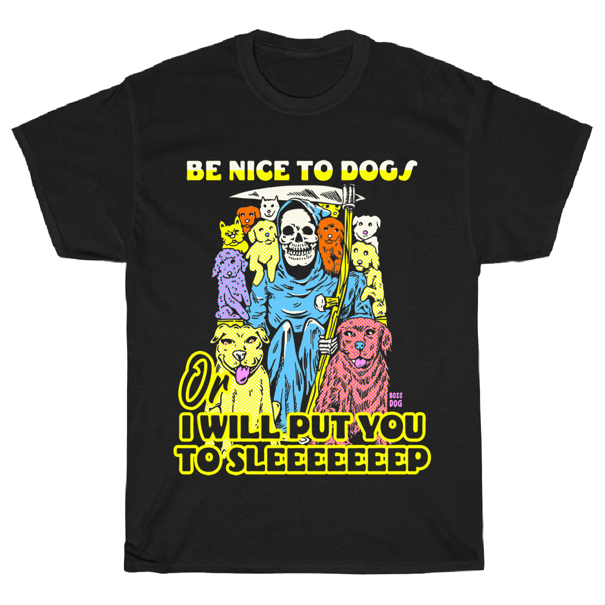 Be Nice To Dogs Black Tee