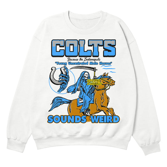 Colts White Crewneck