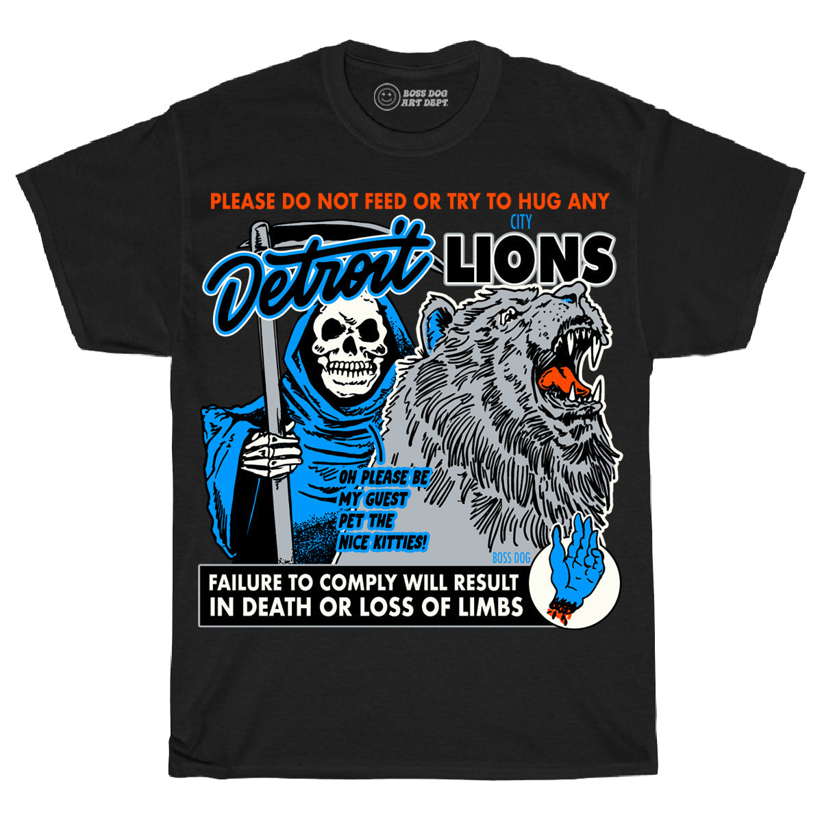 Youth Don't Feed The Lions Black Tee