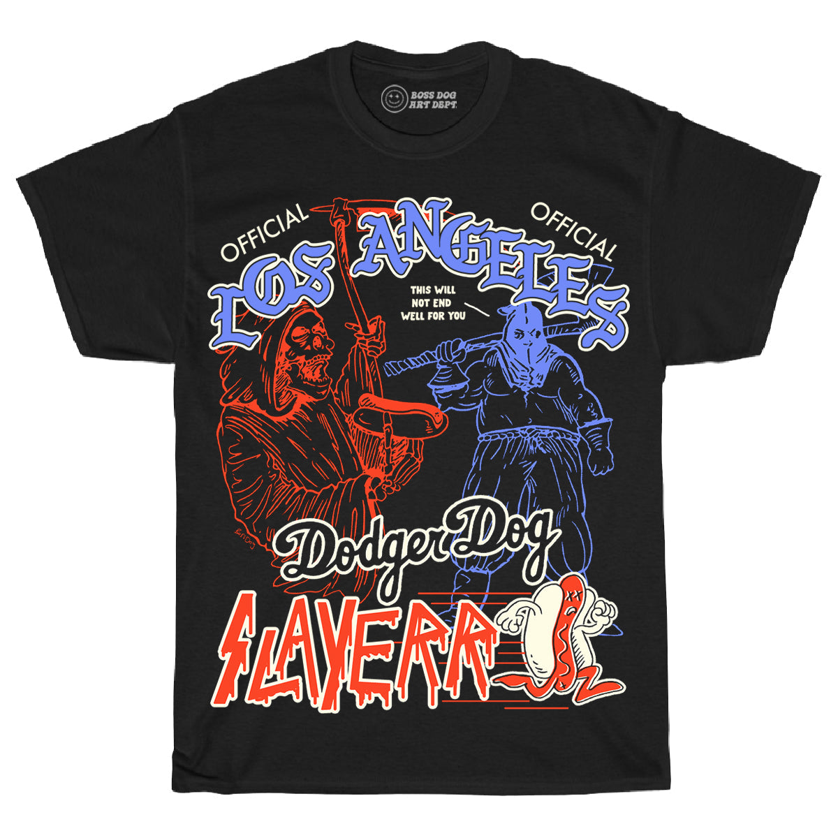 Youth Hot Dog Slayer Tee Black