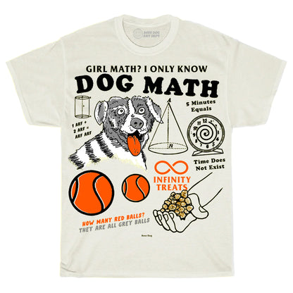 Dog Math Off White Tee