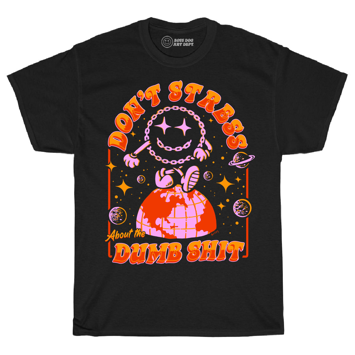 Youth Don't Stress About The Dumb Shit Black Tee