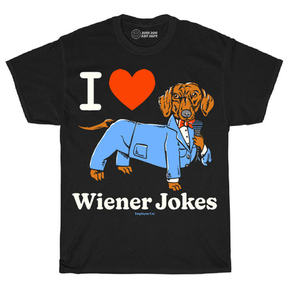 Youth Wiener Jokes Black Tee