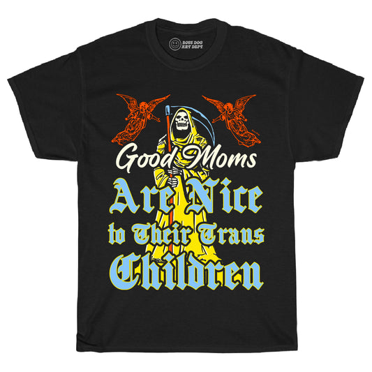 Good Moms Black Tee