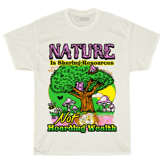 Nature Is Sharing Ivory Tee