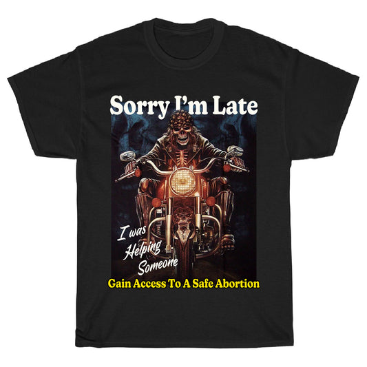Sorry I'm Late Black Tee