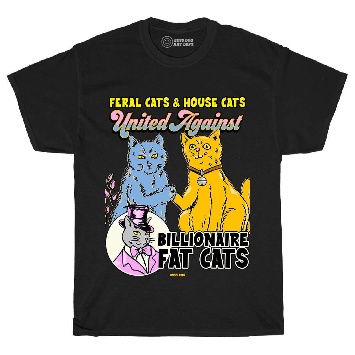 Feral Cats United Black Tee