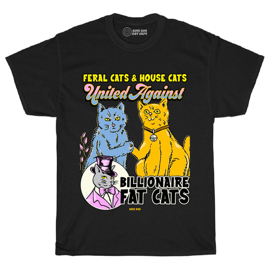 Feral Cats United Black Tee