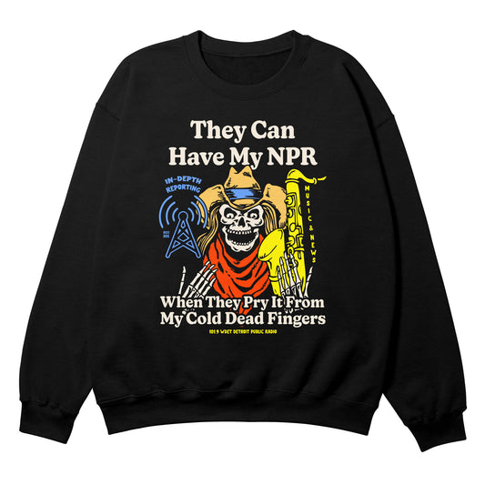 WDET Fundraiser Black Crewneck
