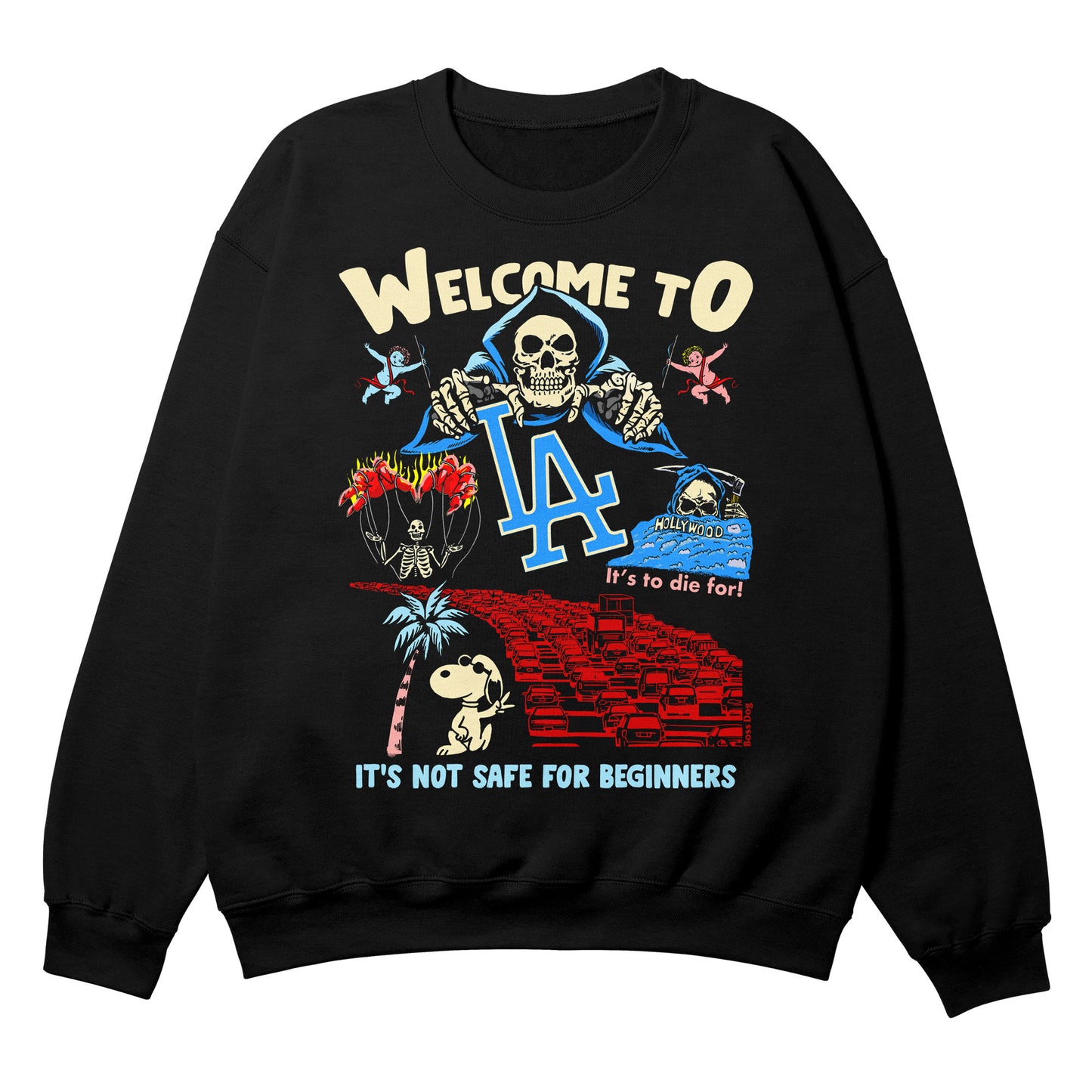 Welcome To LA Black Crewneck