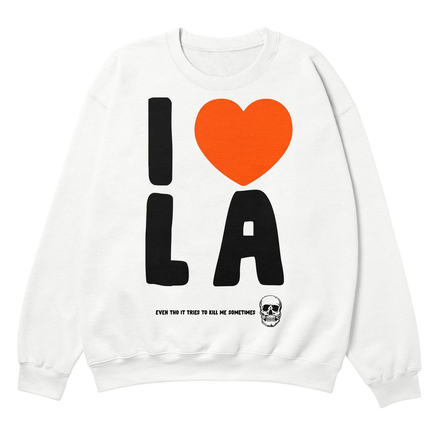 I Love LA White Crewneck