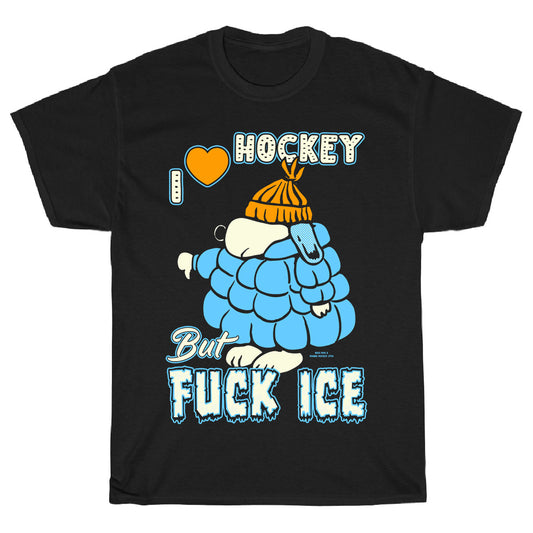 I Love Hockey Black Tee