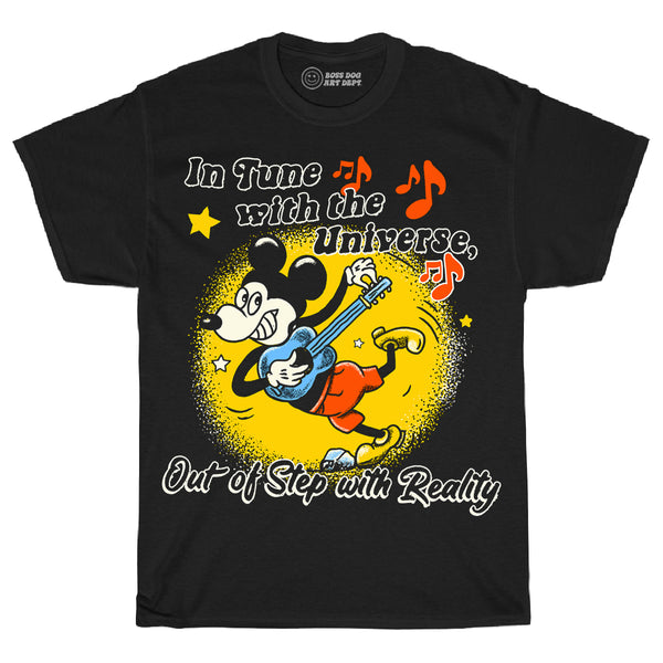 In Tune With The Universe Tee Black