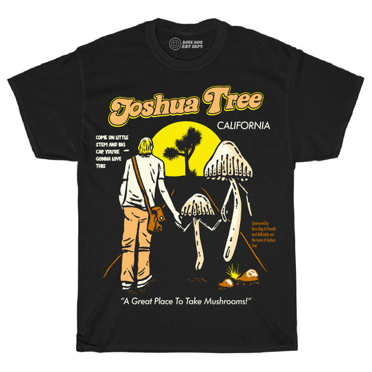 Joshua Tree Mushrooms Black Tee