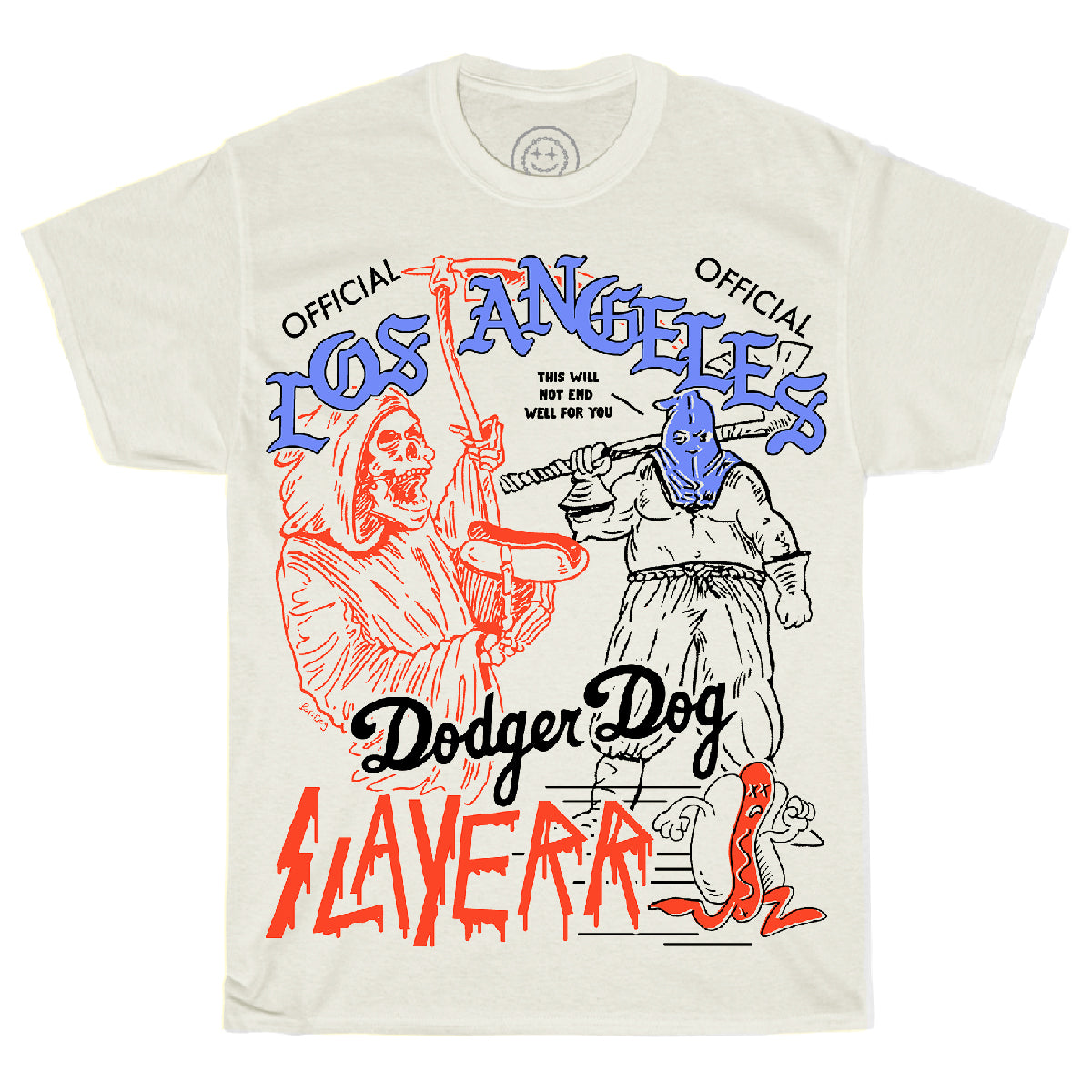 Toddler Hot Dog Slayer White Tee