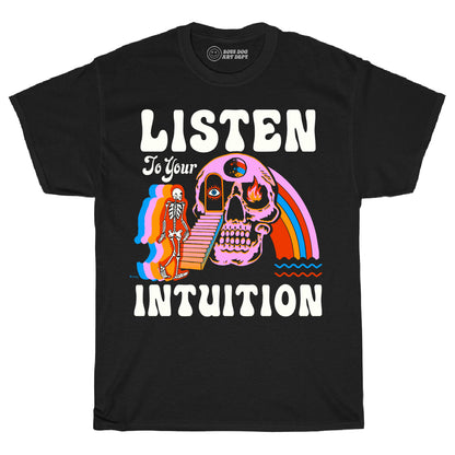 Listen To Your Intuition Black Tee