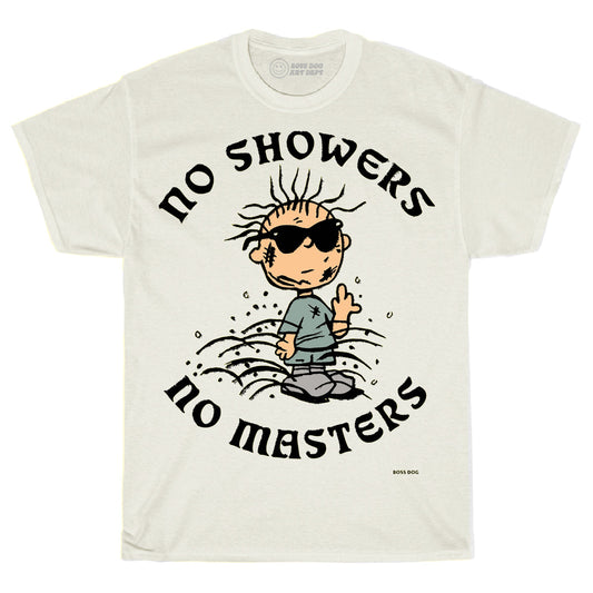 Toddler No Showers White Tee