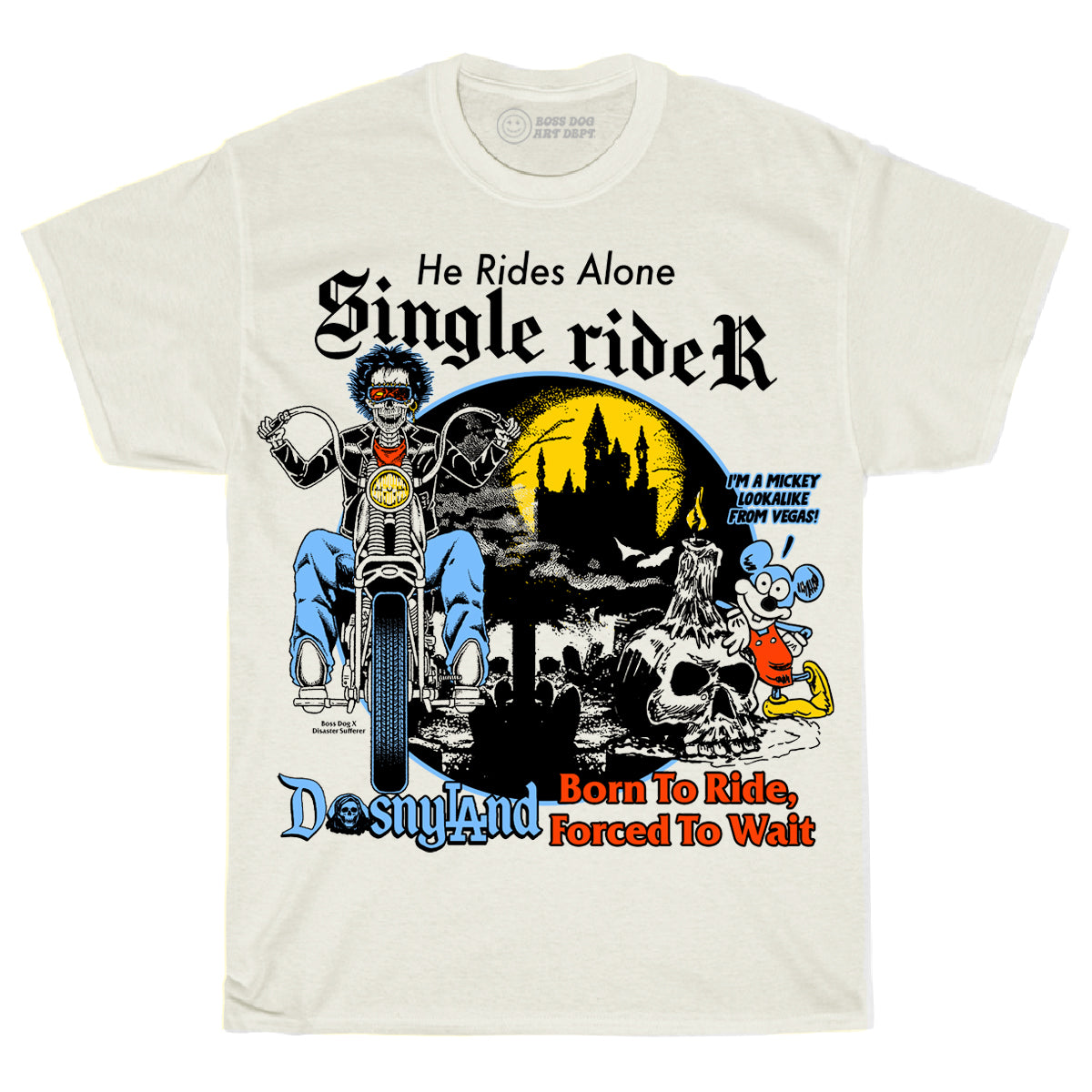 Single Rider Off White Tee