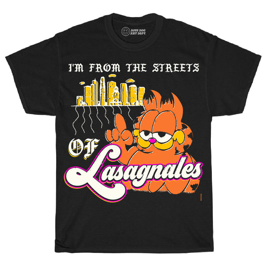 Toddler Streets of Lasagnales Black Tee