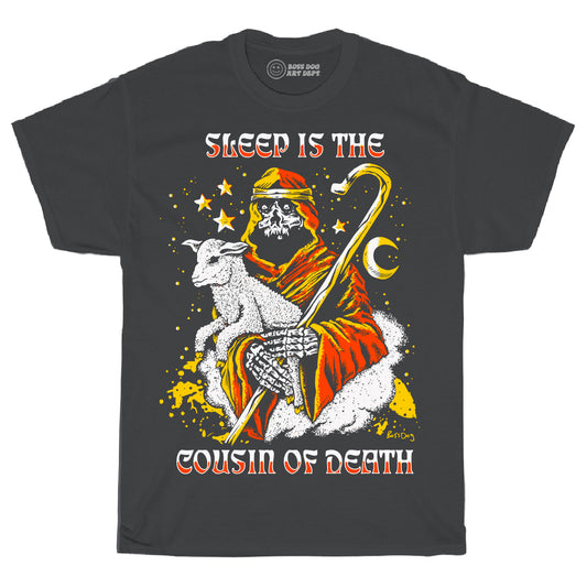 Sleep Is The Cousin of Death Vintage Black Tee