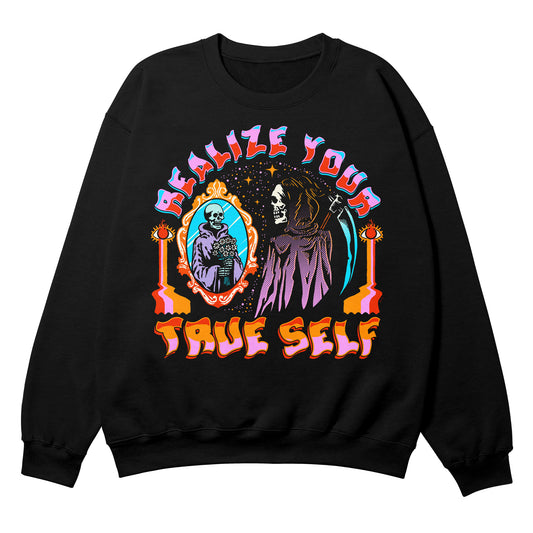 Realize Your True Self Black Crewneck